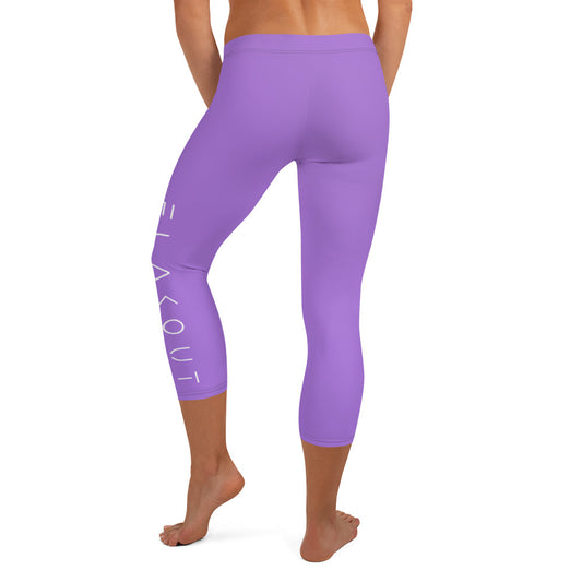 Soothing Lavender Women's Capri Leggings - FLAKOUT