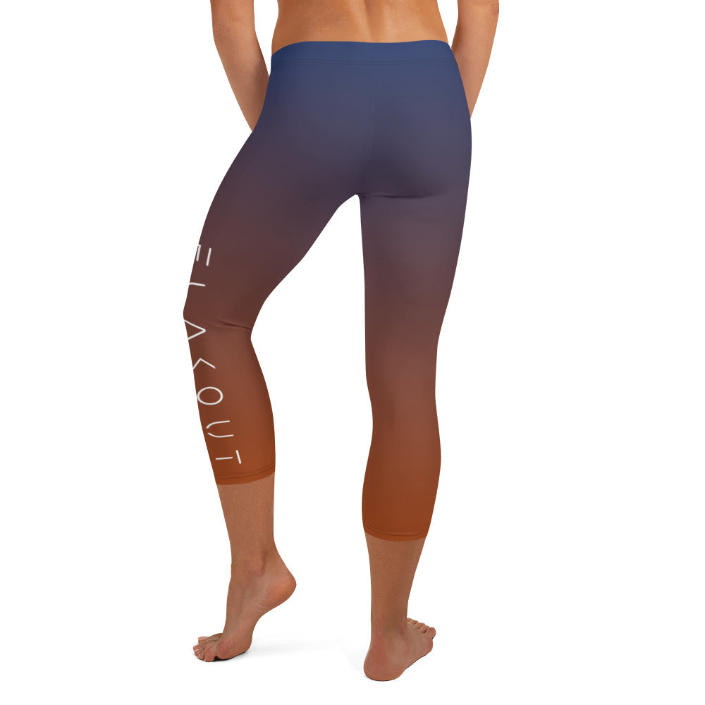 Ocean Bonfire Women's Capri Leggings - FLAKOUT