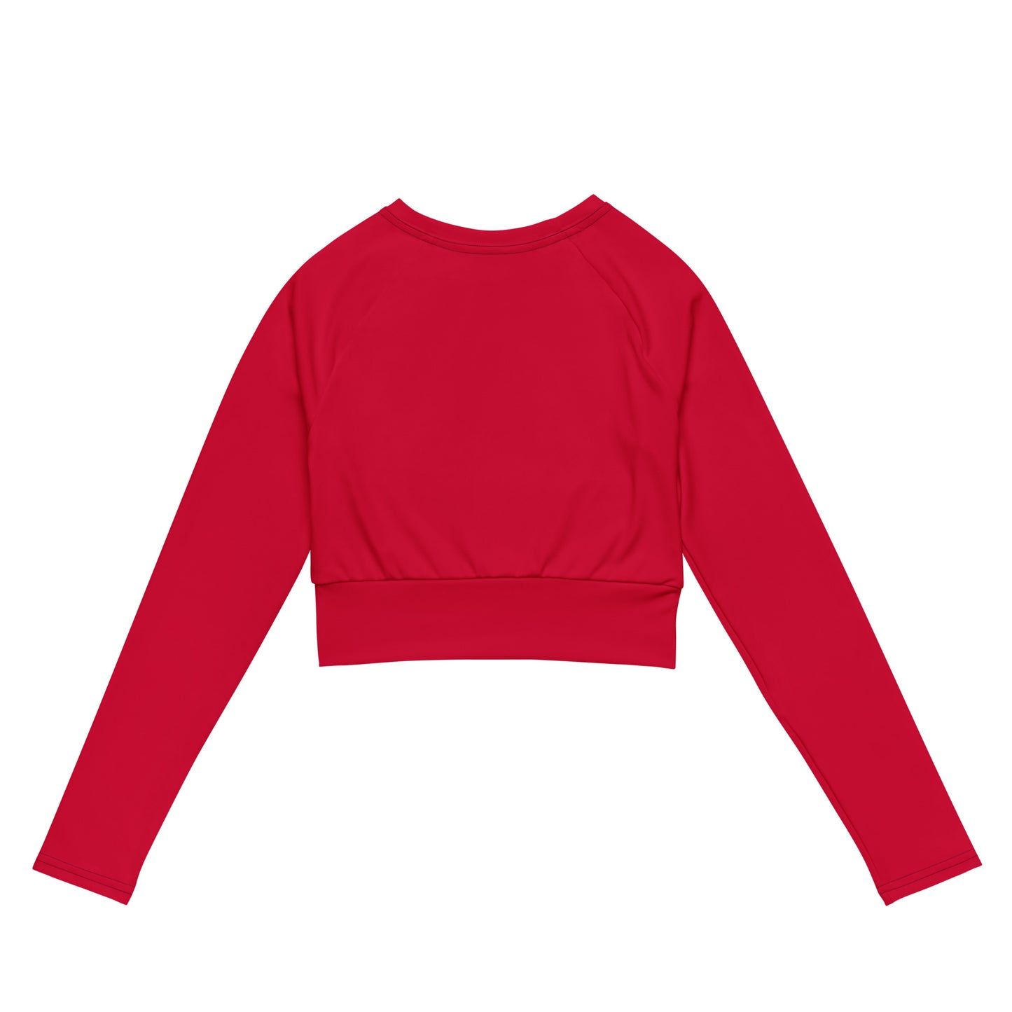 Women's Recycled Long-sleeve Crop Top - Crimson Red