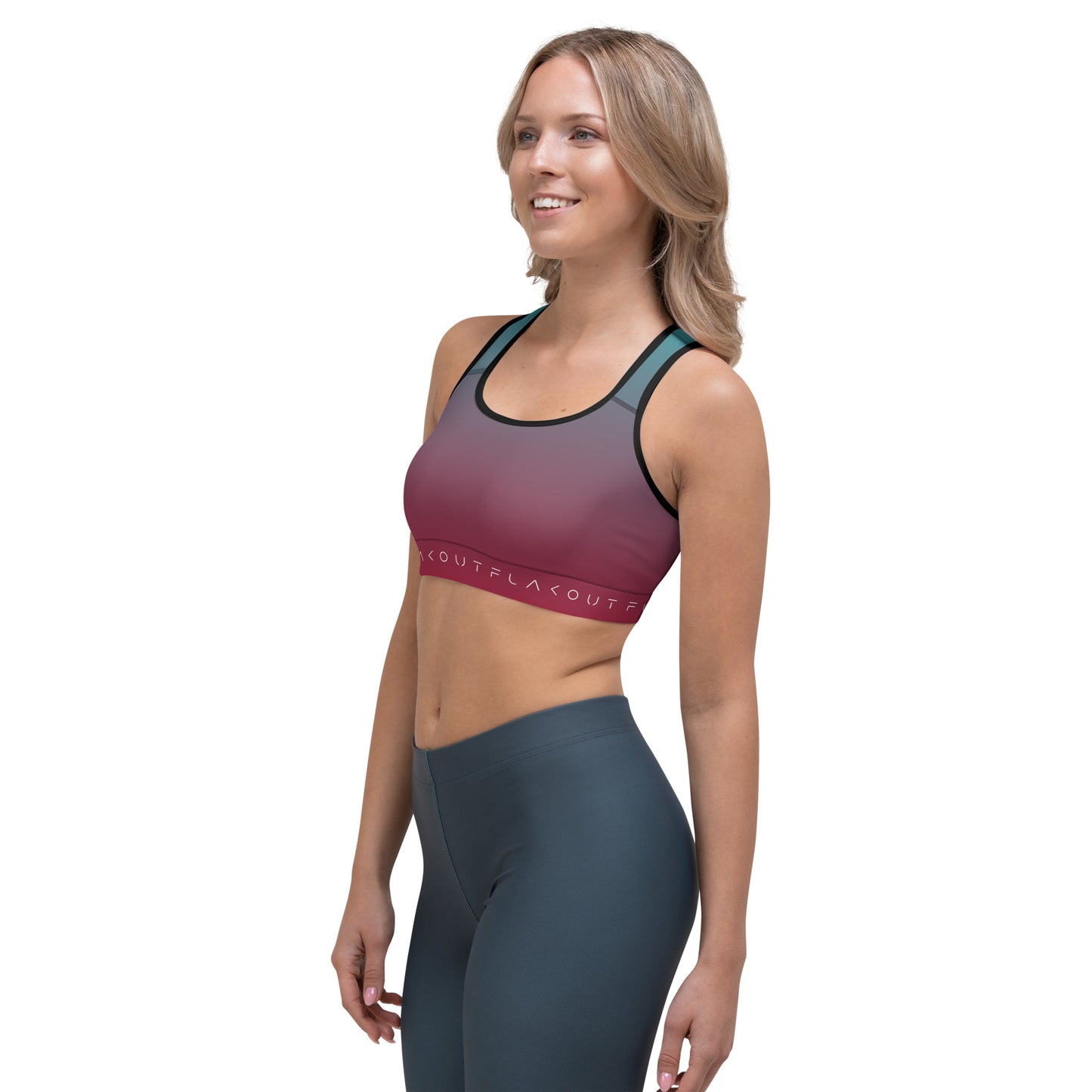 Electric Collision Women's Sports Performance Bra - FLAKOUT