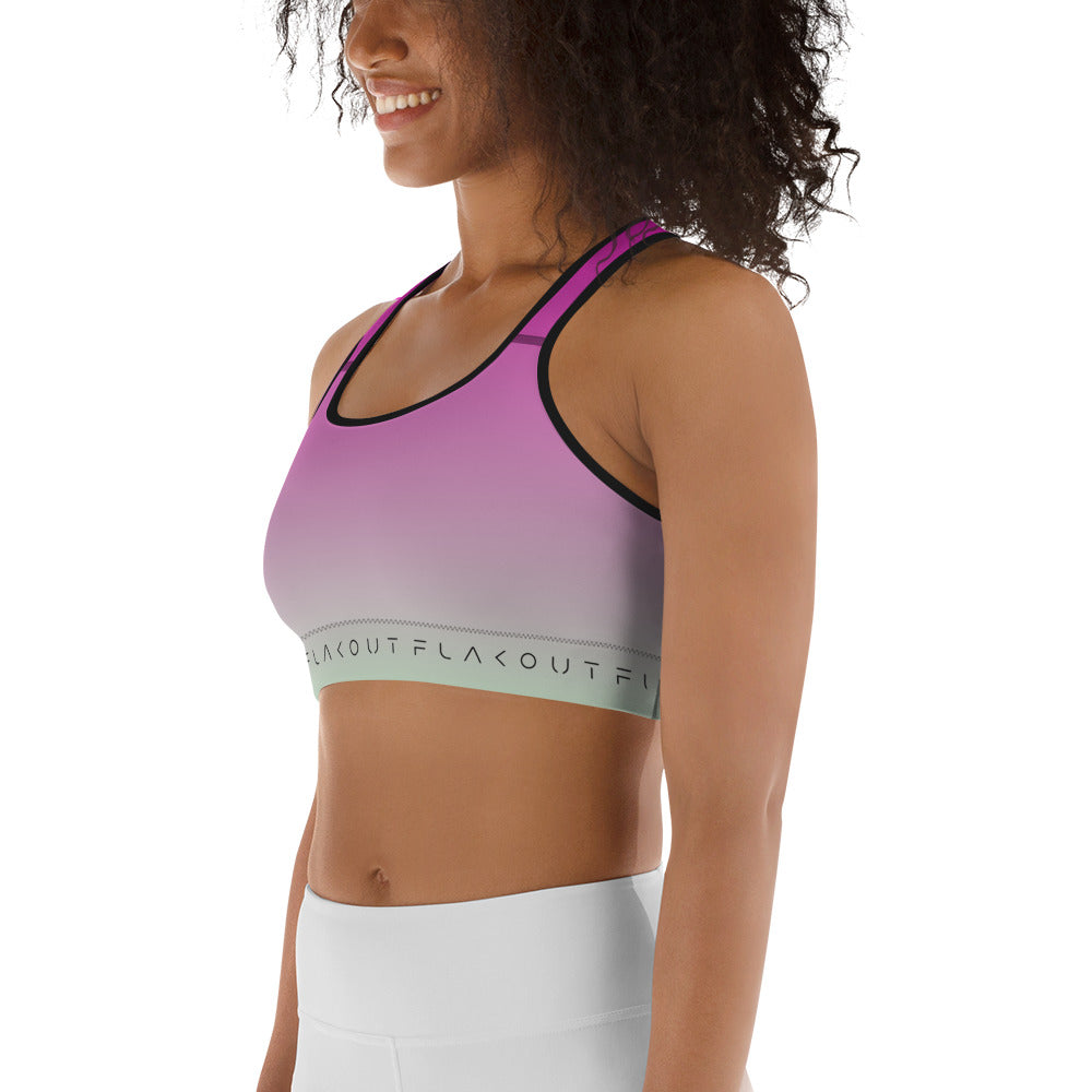 Fuchsia Fantasy Women's Sports Performance Bra - FLAKOUT