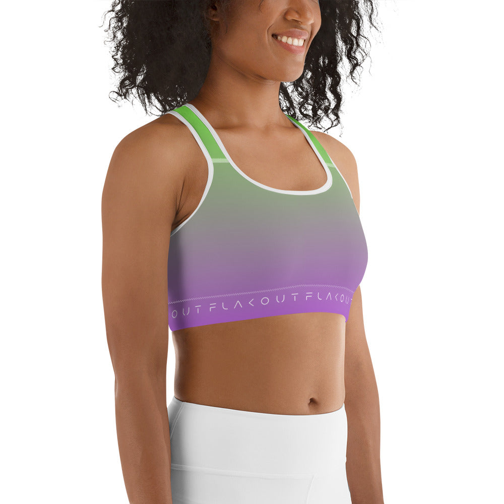 Lime Zest Women's Sports Performance Bra - FLAKOUT