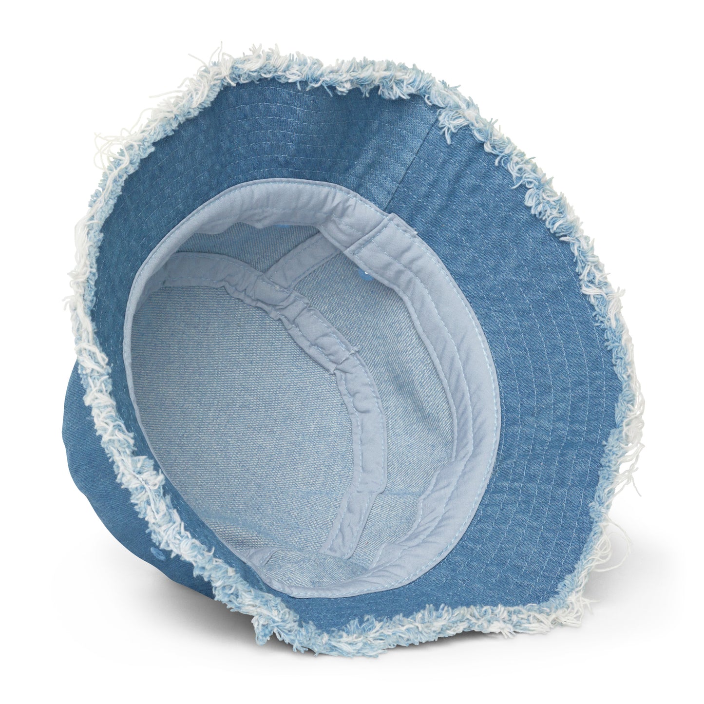 FLAKOUT Logo Embroidered Distressed Denim Hat - FLAKOUT