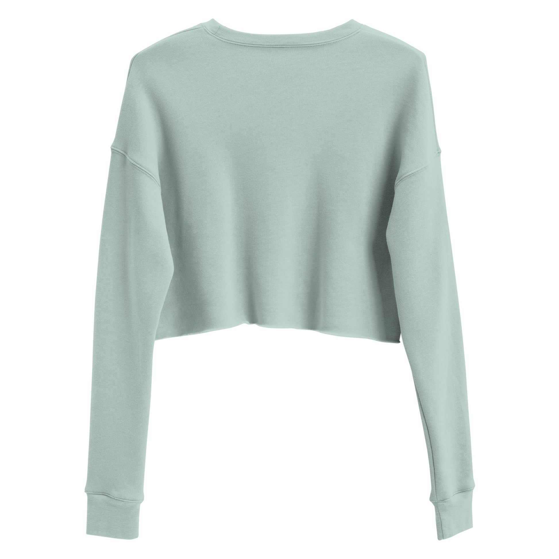 Whispers Of Wings Butterflies Women's Crop Sweatshirt - Dusty Blue - FLAKOUT