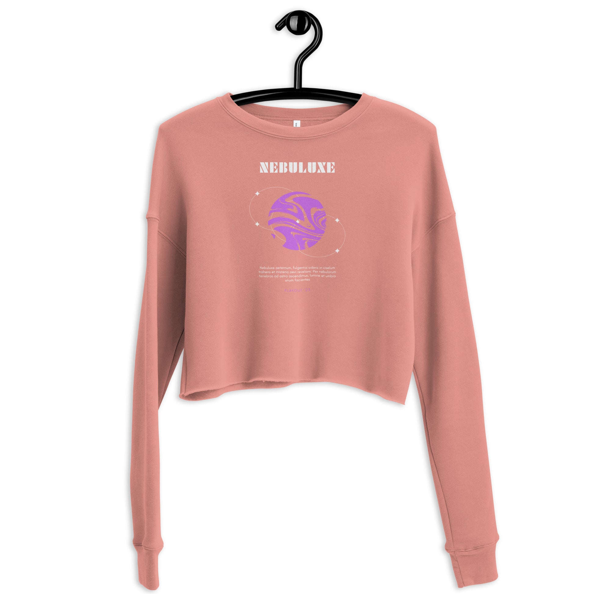 Nebuluxe Brilliance Women's Crop Sweatshirt - Mauve - FLAKOUT