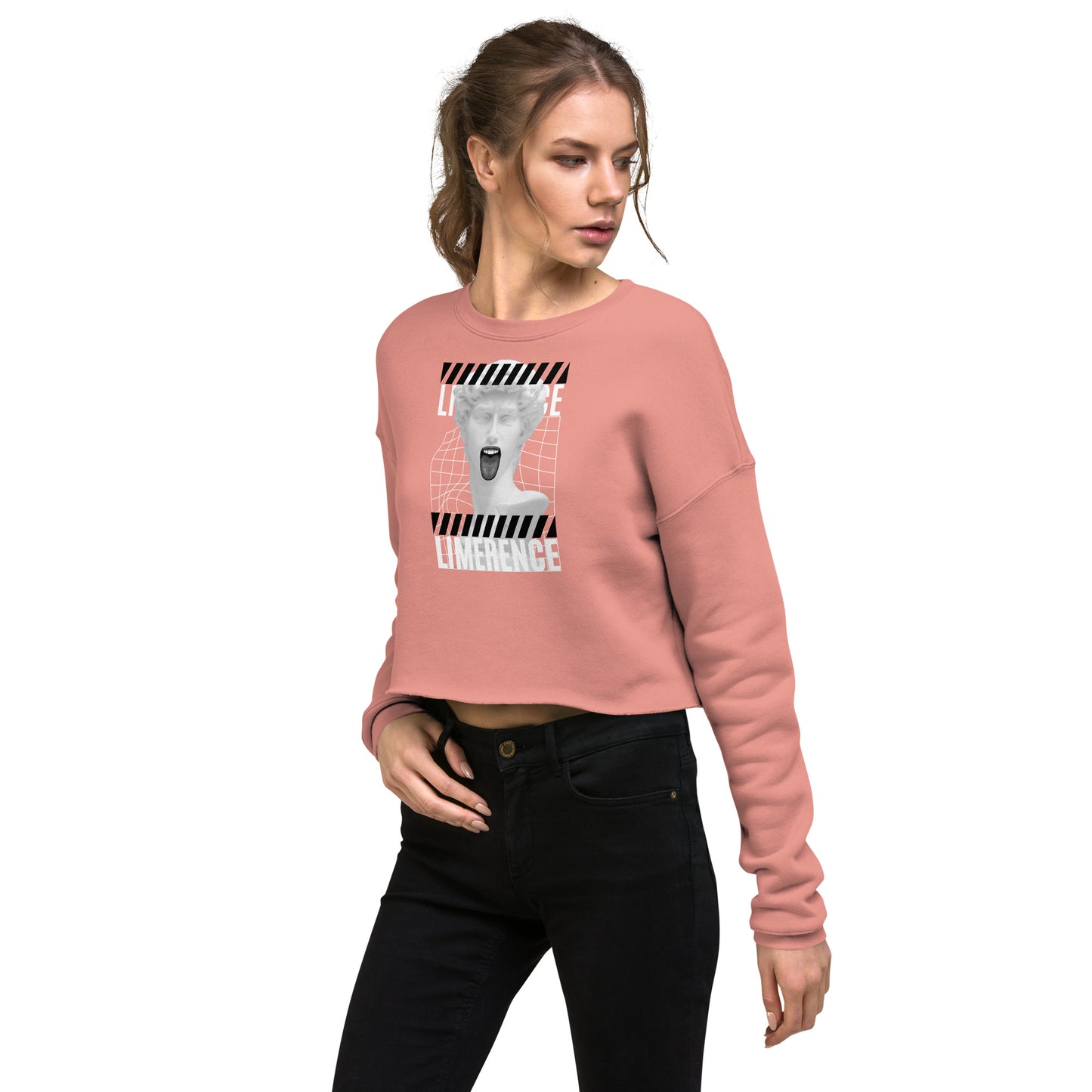 Limerence Women's Crop Sweatshirt - Mauve - FLAKOUT