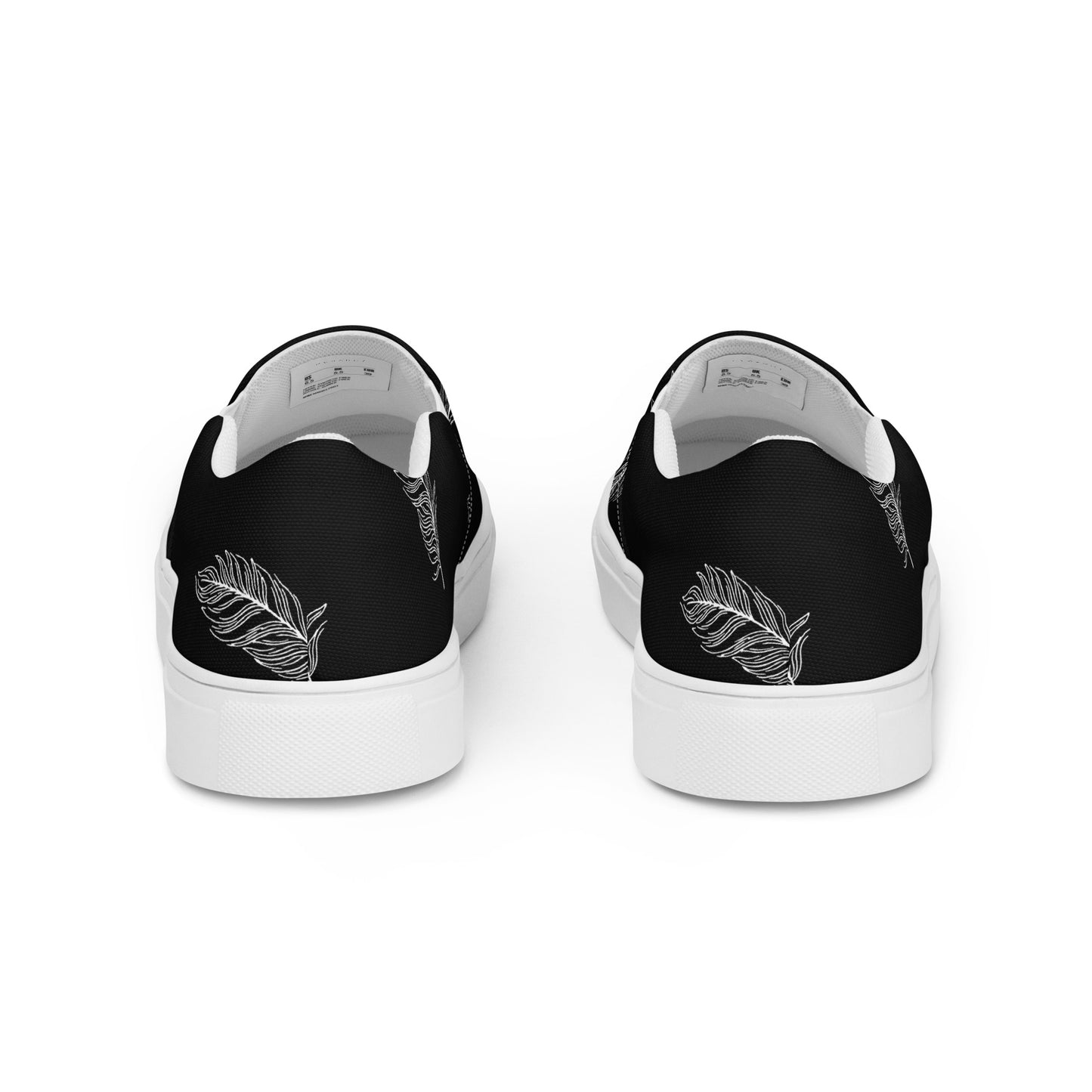 Ethereal Plumes Women’s Slip-On Canvas Shoes - FLAKOUT