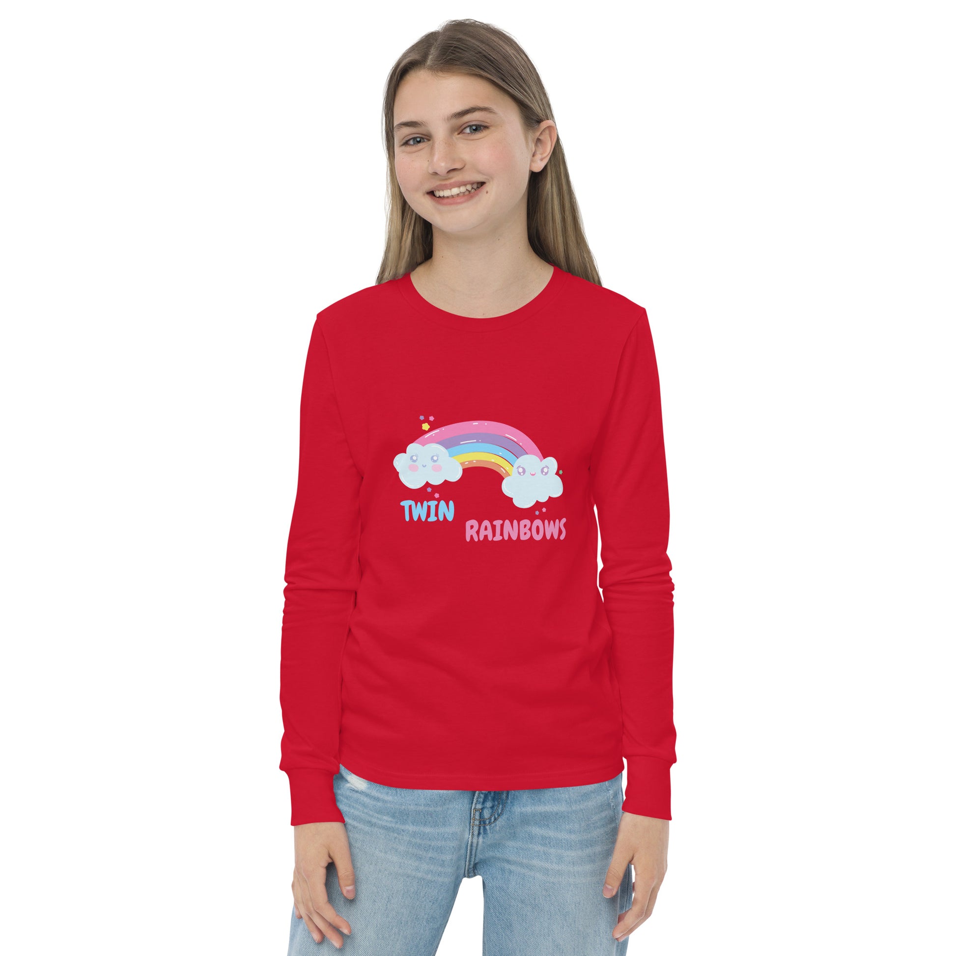 Twin Rainbows Girl's Long Sleeve Tee - FLAKOUT