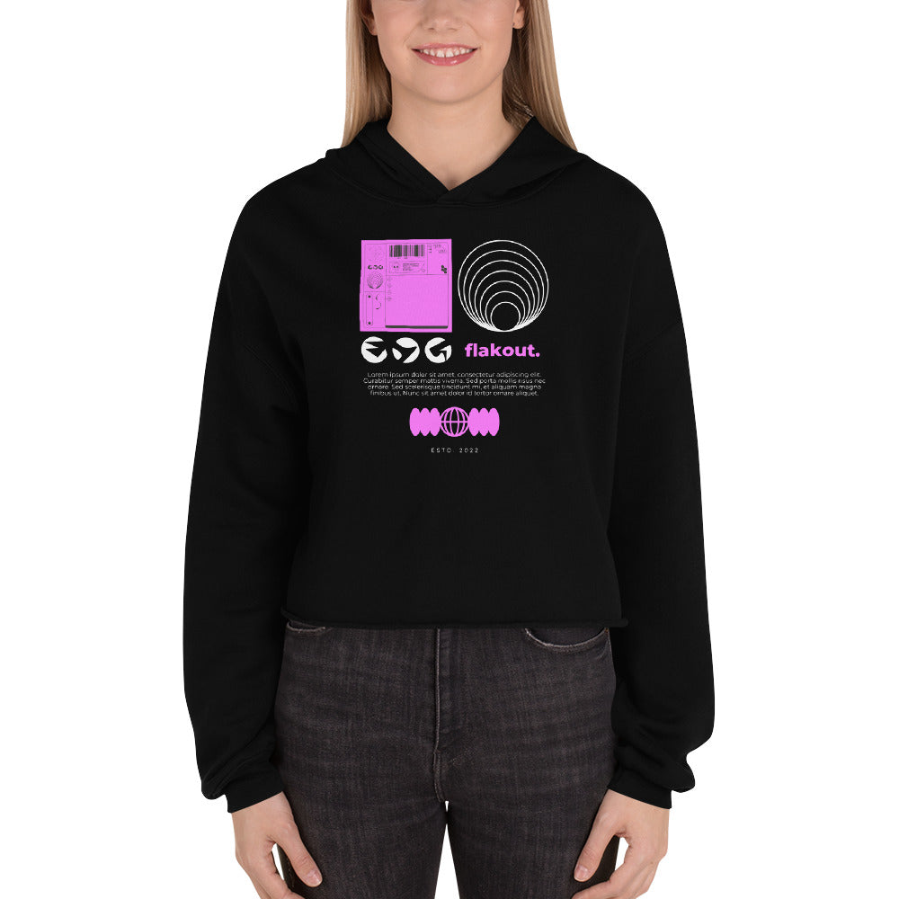 Women's Crop Hoodie flakout. - FLAKOUT